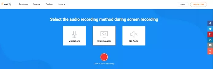 How to use Flexclip's screen recorder - Step 2