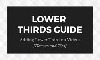 add lower third to video