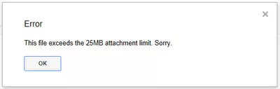 Error: File too Large to Send via Email