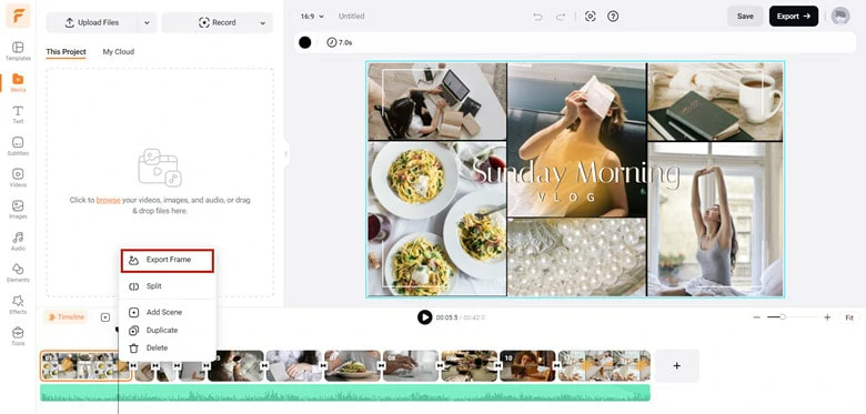 Generate Thumbnail from Video in FlexClip