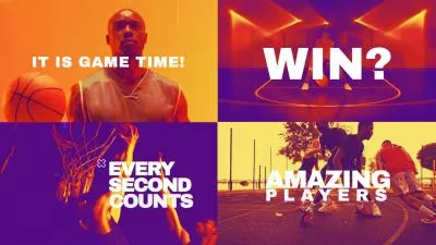  Dynamic Basketball Game Sports Competition Movie Trailer Intro