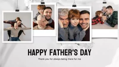 Fathers Day Family Memories Photo Polaroid Universal Flowers Collage Slideshow