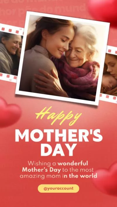  Film Mothers Day Greeting Family Wishes Photo Collage
