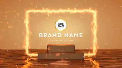 Flame Particle Frame Film Trailer Logo Intro Outro