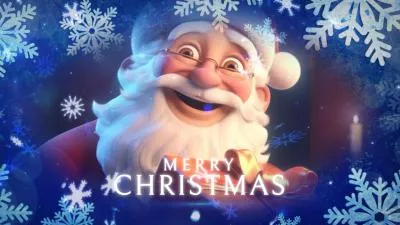 Ice Snow Blue Magic Christmas With Glitter Effect Holiday Winter Slideshow