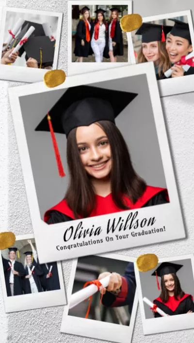  Ink Polaroid Collage Moment Happy Graduation Friend Instagram Story